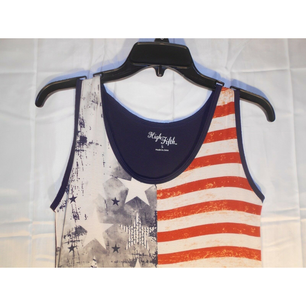 High Fifth Womens American Flag print  tank top size s